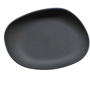 Yayoi Side Plate - Black (14 x 11cm)           